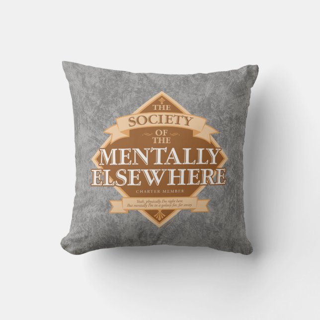 Cojín Decorativo Sociedad de Mentally Elwhere (Anverso)