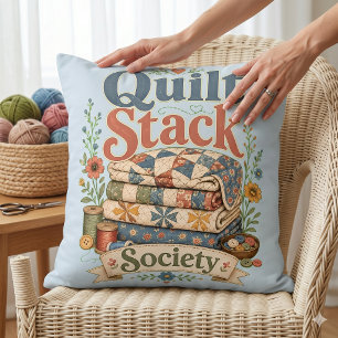 Cojín Decorativo Sociedad de Pilas de Colchas Costura Cottagecore
