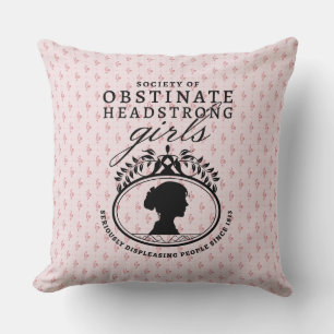 Cojín Decorativo Sociedad Jane Austen de Chicas Obstinadas y Terca