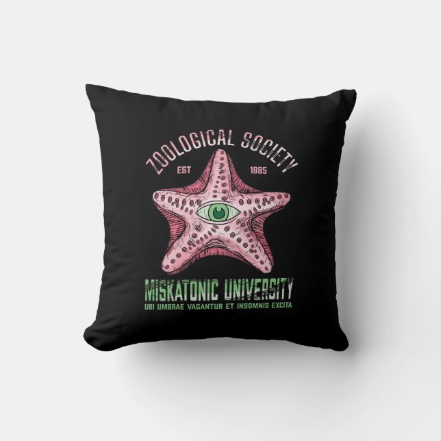 Cojín Decorativo Sociedad Zoológica Miskatonic Lovecraft (Anverso)