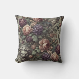 Cojín Decorativo Sociedades secretas florecen en espirales - gótico