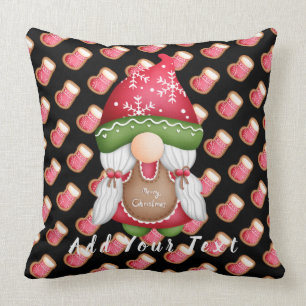 Cojín Decorativo Sock Gnome Personalizar Texto y color 20"X20"