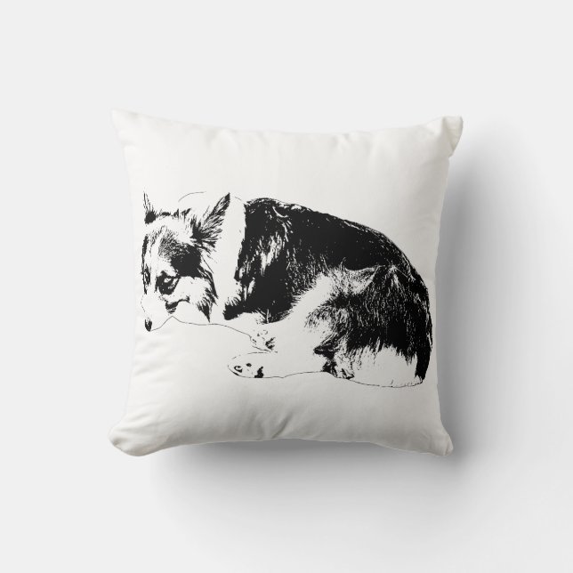 Cojín Decorativo Sofa Curve, Gentle Corgi (Anverso)