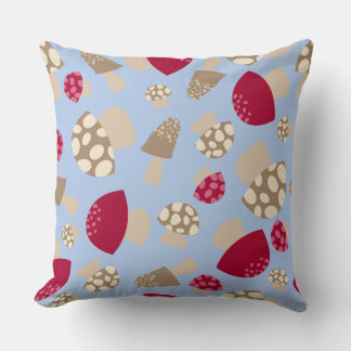 Cojín Decorativo Sofa Cushion con estampado de hongos azules
