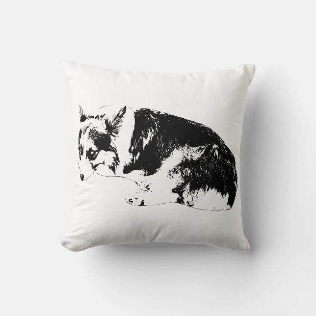 Cojín Decorativo Sofa Ink, Gentle Corgi (Anverso)