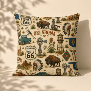 Cojín Decorativo Sofá Prairie de la ruta 66 de Oklahoma
