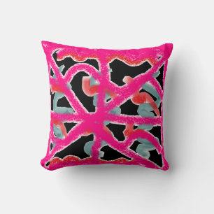 Cojín Decorativo Sofá rosa y negro brillante bailando