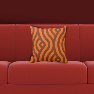 Cojín Decorativo Sofisticado Patrón de onda de dos tiras de color O