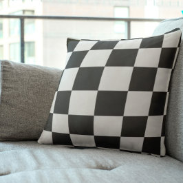 Cojín Decorativo Sofisticado patrón negro y blanco controlado