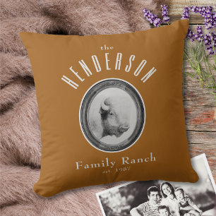 Cojín Decorativo Sofisticado Personalizado de Búfalo del Rancho Occ