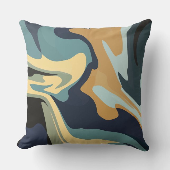 Cojín Decorativo Soft Earthy Swirls in Calm Tones (Anverso)