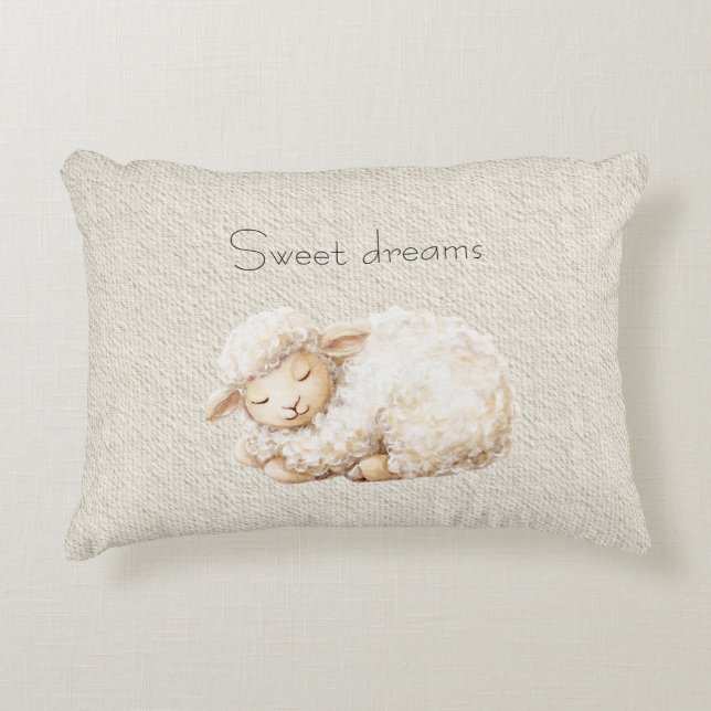 Cojín Decorativo Soft Fluffy Sleeping Sheep (Anverso)