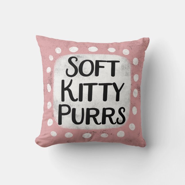 Cojín decorativo Soft Kitty Purrs (Anverso)