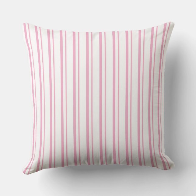 Cojín Decorativo soft pink strips throw pillow (Reverso )