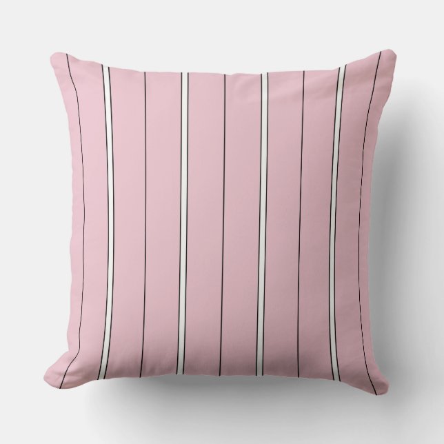 Cojín Decorativo Soft Pink Vertical Stripe Pattern Minimal (Anverso)