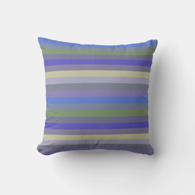 Cojín Decorativo Soft Retro Rainbow Horizontal Stripes (Anverso)
