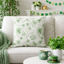 Cojín Decorativo Soft Shamrock Whispers in Sage Green