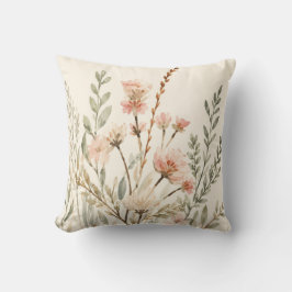Cojín Decorativo Soft Watercolor Botanical Floral Cushion