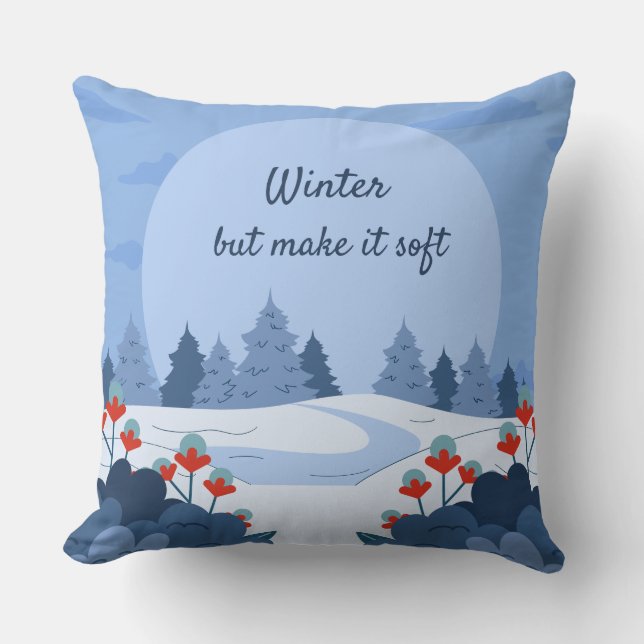 Cojín Decorativo Soft Winter Collection — Calm, Cozy & Timeless (Anverso)