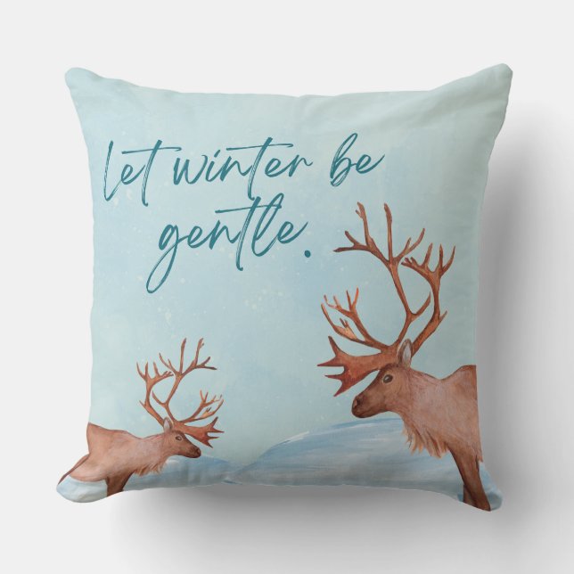 Cojín Decorativo Soft Winter Collection — Calm, Cozy & Timeless (Anverso)