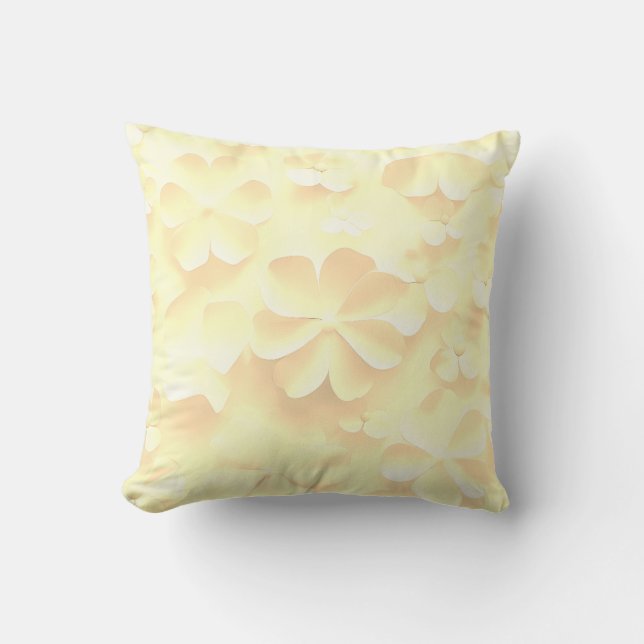 Cojín Decorativo Soft Yellow Floral Dream Throw Pillow (Anverso)