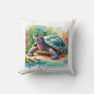 Cojín Decorativo Softshell Turtle 221024AREF149 - Watercolor