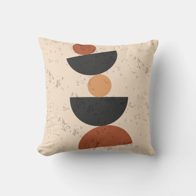 Cojín Decorativo Sol abstracto y estilo lunar (Anverso)