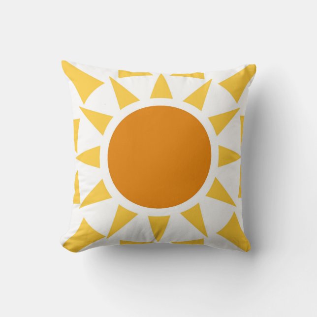 Cojín Decorativo Sol de verano reversible (Anverso)