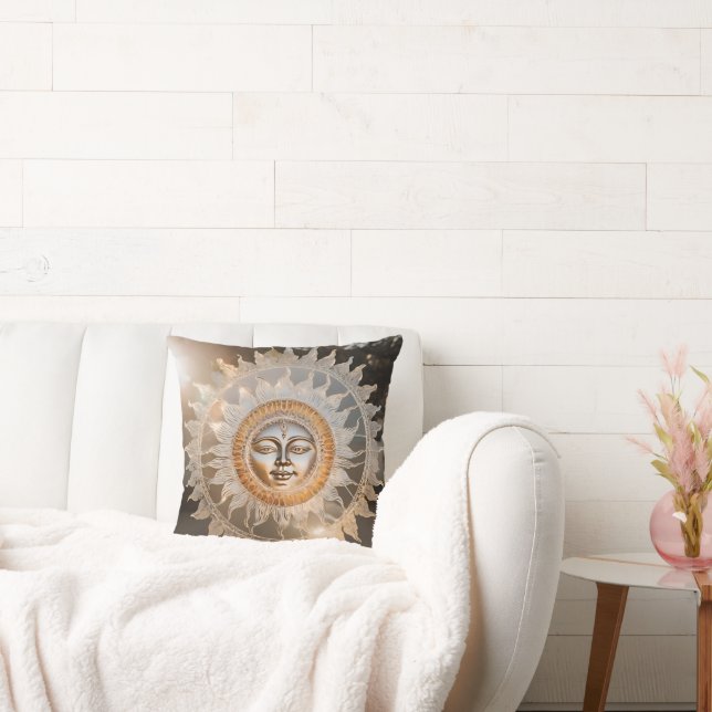 Cojín Decorativo Sol Dorado (Sofá)