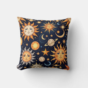 Cojín Decorativo Sol negro y luna