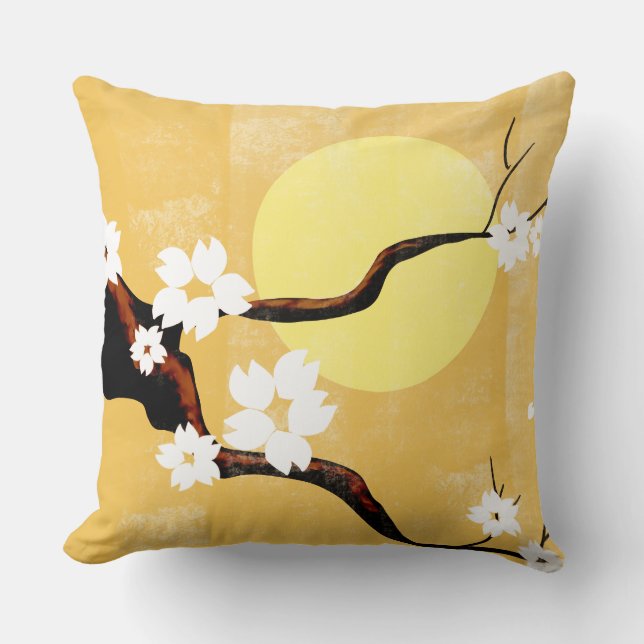 Cojín Decorativo Sol oriental y flores (Anverso)