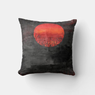 Cojín Decorativo Sol Rojo Pintura abstracta 2