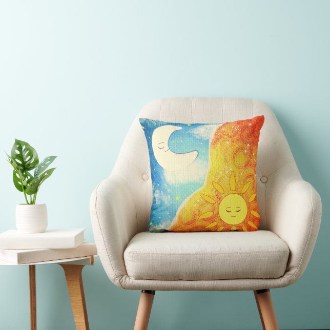 Cojín Decorativo Sol Tranquilo Y Luna (Silla)