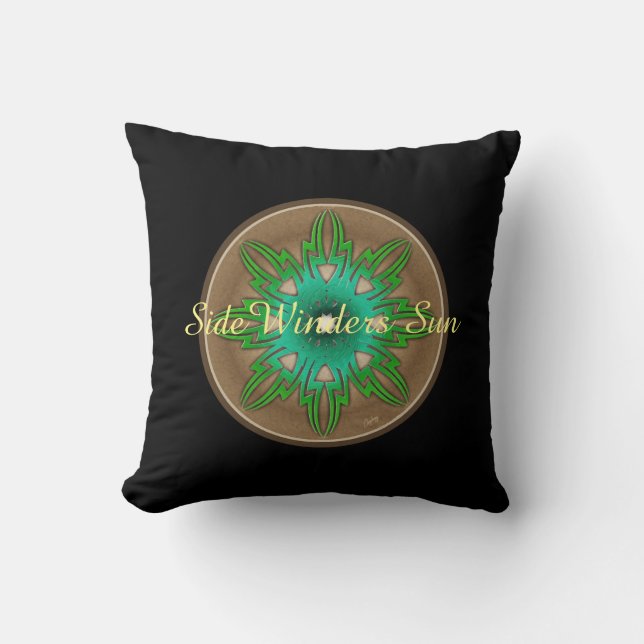 Cojín Decorativo Sol verde (Anverso)
