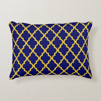 Cojín Decorativo Sol zafiro: azul y amarillo boho elegancia marroqu