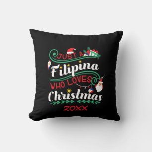 Cojín Decorativo Solamente una filipina que ama a los Navidades
