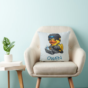 Cojín Decorativo Soldador Pato de Goma