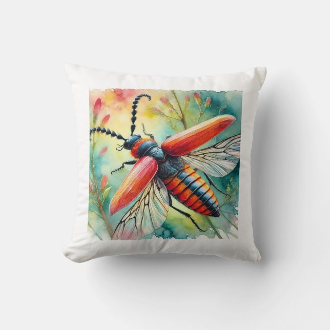 Cojín Decorativo Soldier Beetle 170924AREF127 - Watercolor (Anverso)