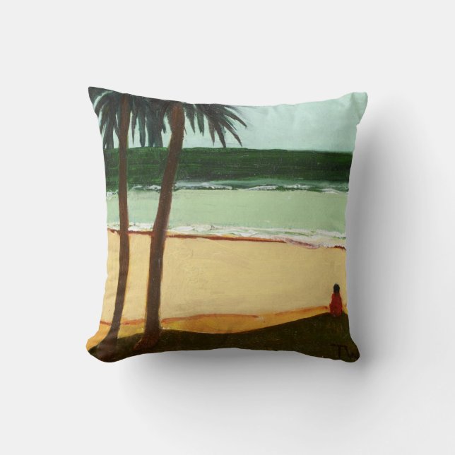 Cojín Decorativo Soledad 2006 de la playa (Anverso)