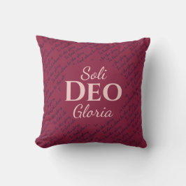 Cojín Decorativo Soli Deo Gloria A DIOS SEA LA GLORIA Marina Borgoñ