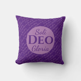 Cojín Decorativo Soli Deo Gloria A DIOS SEA LA GLORIA Mauve Púrpura