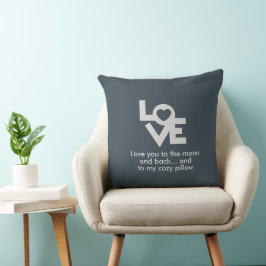 Cojín decorativo sólido gris de carbón vegetal