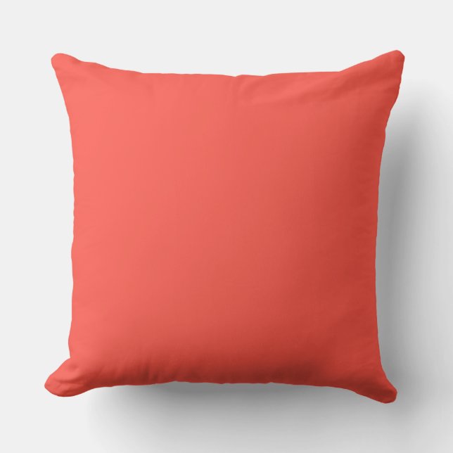 Cojín Decorativo Sólido rojo coral (Anverso)