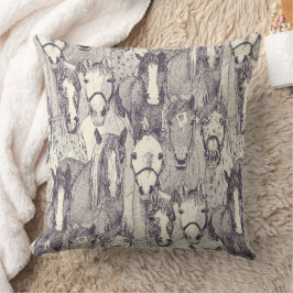 Cojín Decorativo solo caballos mulberry pearl