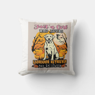 Cojín Decorativo Sólo Chica Que Ama Labrador Retriever Halloween M