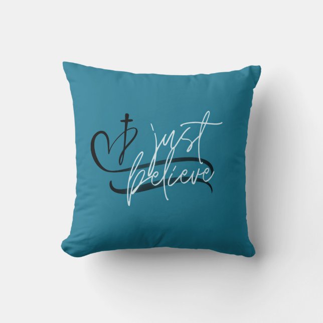 Cojín decorativo "Sólo Creer" (Anverso)