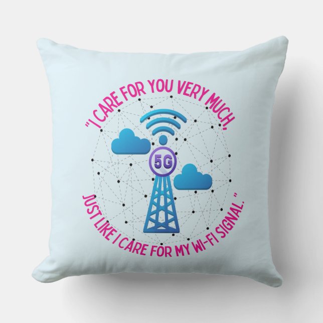 COJÍN DECORATIVO SOLO CUIDO POR MI SEÑAL WIFI (Anverso)