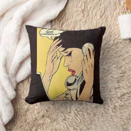 Cojín Decorativo Sólo enviar arte de historietas de chocolate vinta