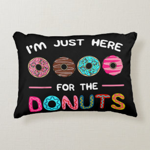 Cojín Decorativo Sólo estoy aquí por el dulce de donuts Doughnut