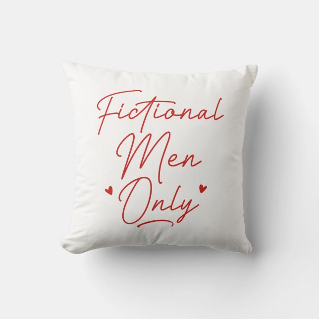 Cojín Decorativo Solo hombres ficticios (Anverso)